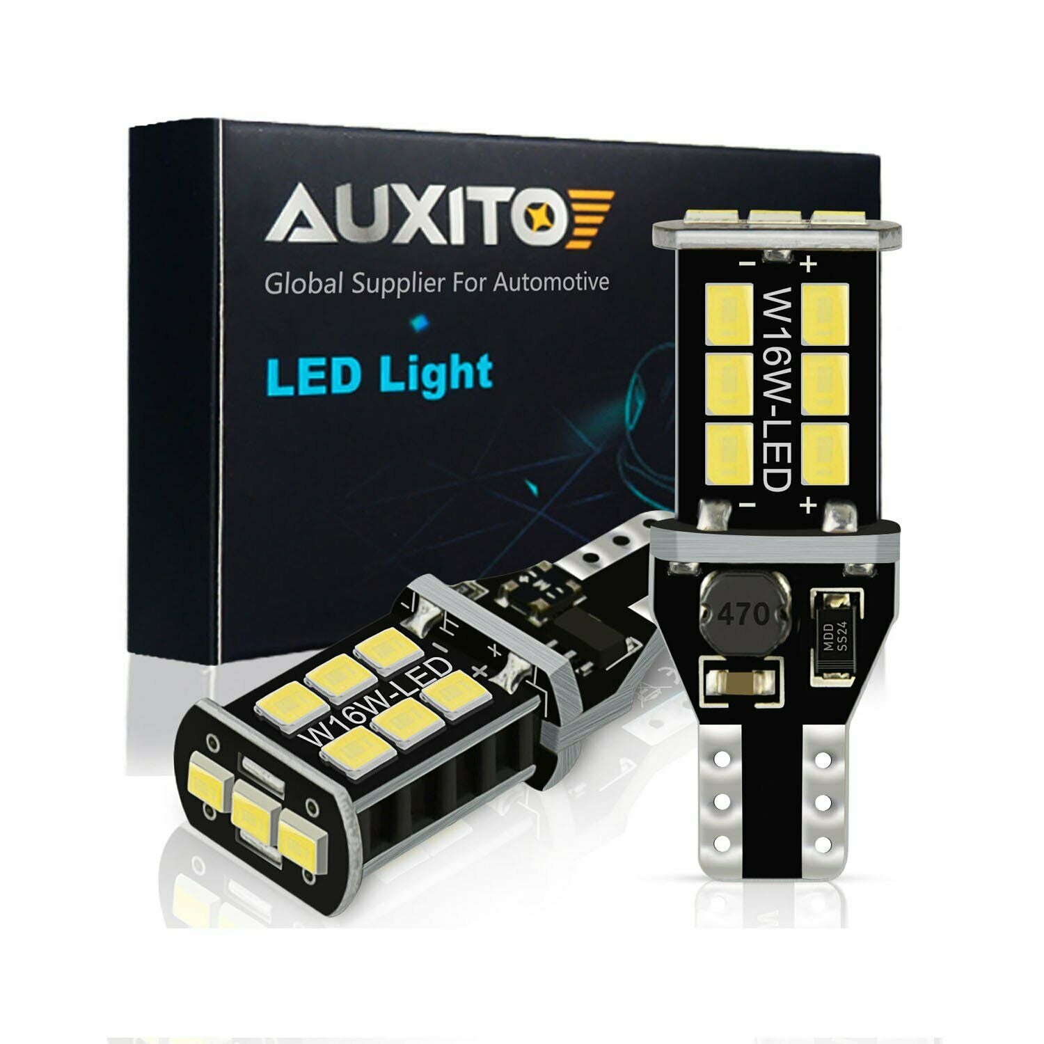AUXITO 2X T15 921 912 Backup Reverse Light LED Canbus ERROR FREE Bulb 6000K