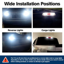 LED Bulbs for Nissan Frontier 2005-2019 Backup Reverse Light 912 T15 6000K White