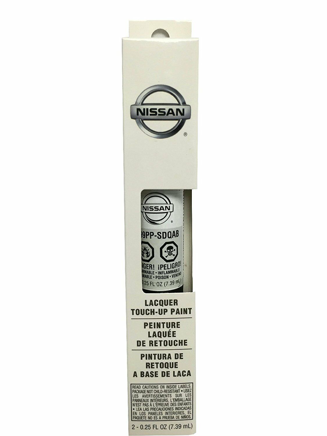 OEM Nissan (Pearl White, QAB) Touch Up Paint + Clear Coat Pen New Free Shipping