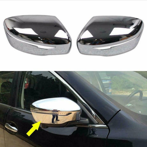 ABS Chrome Rearview Mirror Side Cover Trim fits Nissan Rogue 2014-2020