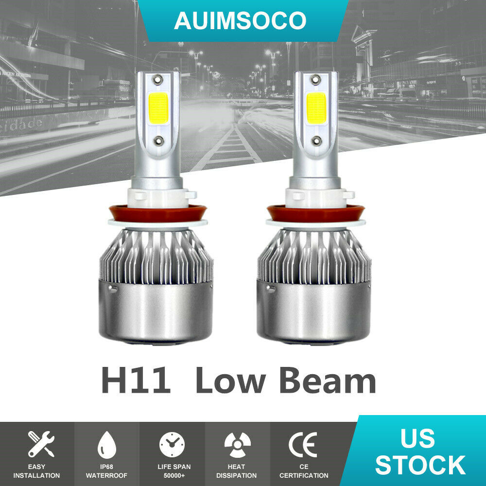 For Toyota Camry 2007-2014 H11 LED Headlight Bulb Low Beam 6000K Super Bright