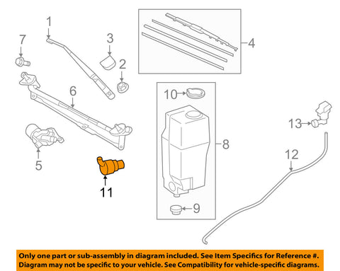 TOYOTA OEM 2018 Camry Wiper Washer-Windshield-Washer Pump 8533004011