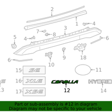 Genuine Toyota Deck Lid Emblem 75442-02380