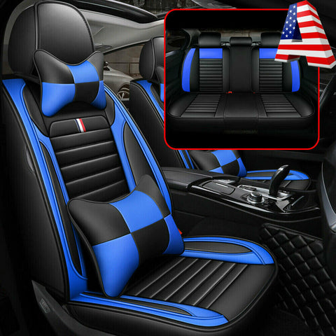 5D PU Leather Car 5-Seats Cover SUV Accessories Interior Protection Cushions US