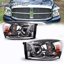 for 2006-2008 Dodge Ram Pickup Headlights Chrome Clear Headlamps Assembly PAIR