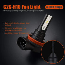 2X Marsauto G2s H8 H9 H16 LED Fog Light Bulbs H11 LED Foglight Lamp 6000K White