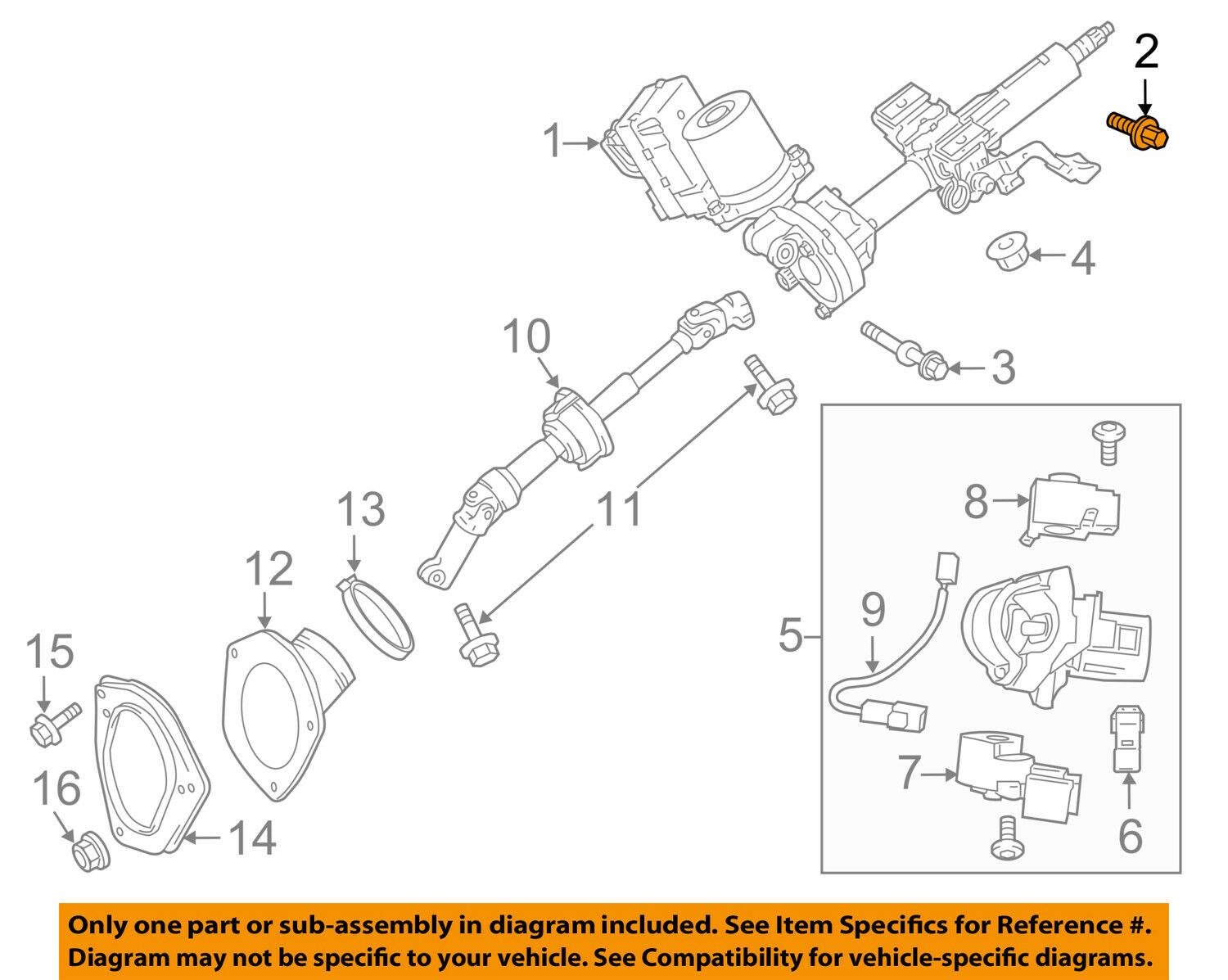 TOYOTA OEM 12-17 Camry-Steering Column Bolt 4589708010