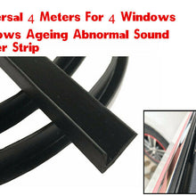 4M Black Rubber Sealed Strip Car Front Rear Side Window Edge Trim Weatherstrip