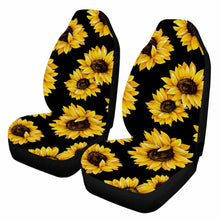 7pc Front Rear Sunflower Car Seat Cover 5Sit Cushion Washable Universal Interior