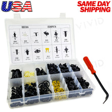 250pcs Set Plastic Rivets Fastener Fender Bumper Push Clips with Tool for Nissan
