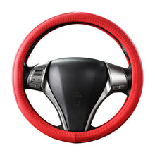 15'' 38cm Microfiber Leather Car SUV Steering Wheel Cover Non-Slip Grip Soft Red