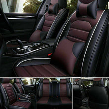 5D Car Seat Covers PU Leather Front Rear Set Universal Car Accessories Interior