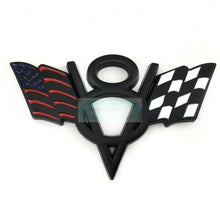 Black V8 American US USA United State Chrome Metal Front Emblem Badge For Toyota