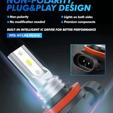 Marsauto H11 LED Fog Light Bulbs H8 H16 Fog Lamps 6000K Bulbs Replacements Pair