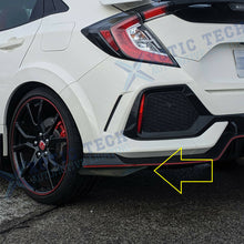 Carbon Fiber Style Rear Bumper Fin Canard Splitter Diffuser Valence Spoiler Lip