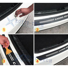 41.3" Carbon Fiber Rear Bumper Trunk Guard Plate Sticker Molding Trim For Toyota