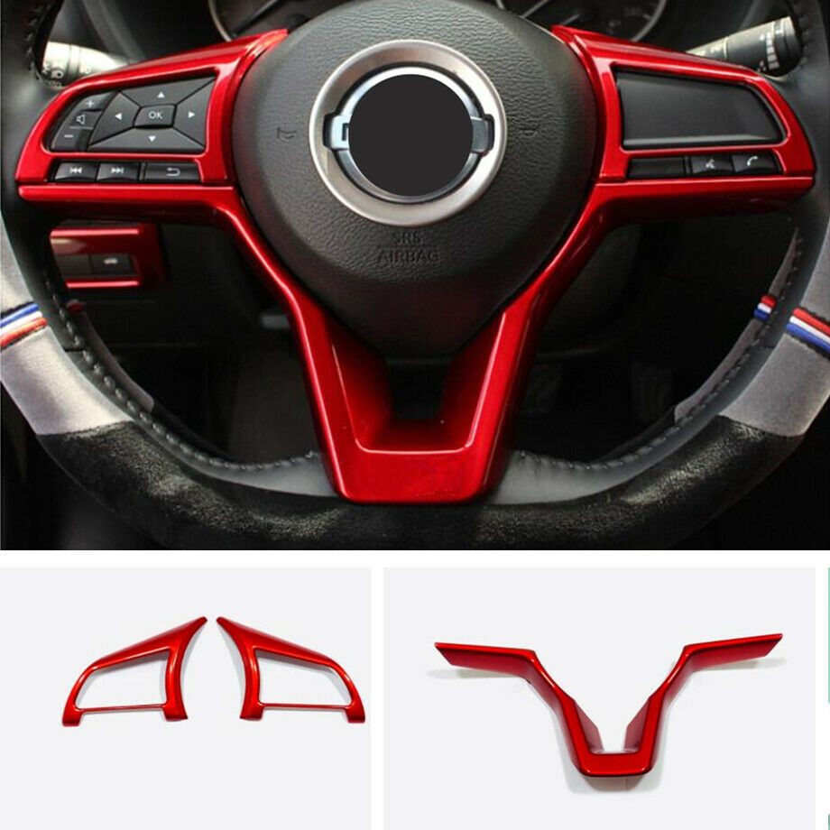 Red Steering Wheel Trim 3pcs For NISSAN ROGUE 2017 - 2020