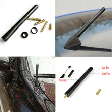 Black Universal 4.7" Carbon Fiber Sports Car Antenna Adjustable Car Accessories