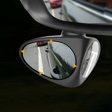 1x 2 in 1 Car Blind Spot Mirror Wide Angle 360 Rotation Adjustable Convex Useful