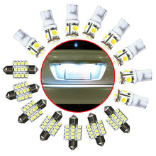 15Pcs 12V Xenon White Led light Bulbs Car Interior Package Deal Kits Accessories