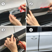 Carbon Fiber Car Body Edge Door Sill Guard Strip Protection Trims Sticker Cover