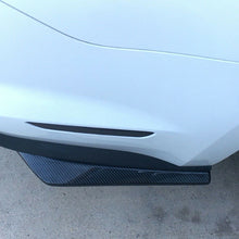 Sport Carbon Fiber Rear Bumper Fin Canard Splitter Diffuser Valence Spoiler Lips