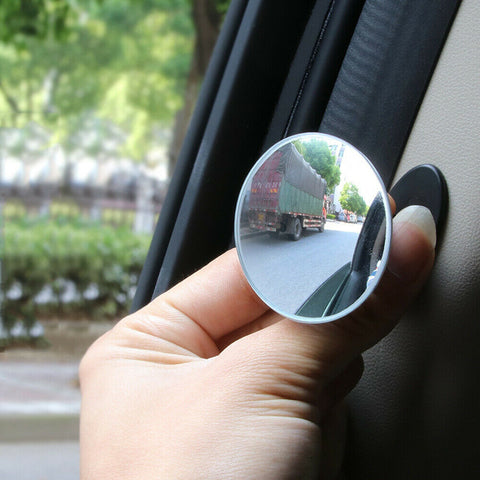 1Piece Car 360° Blind Spot Side Mirror Stick On Glass Adjustable Safety Lens