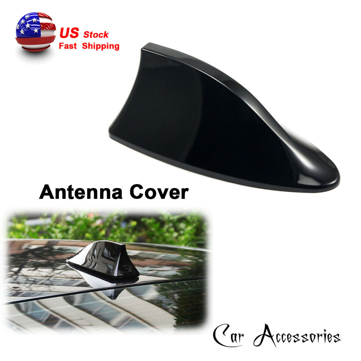 Auto Car Exterior Roof Decorative Shark Fin AM/FM Radio RV Signal Aerial Antenna