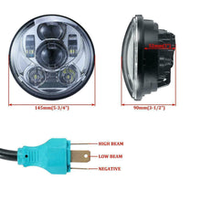 New 4pcs 5.75" inch LED Round Headlight Upgrade HI/LO Beam for Peterbilt 349 359