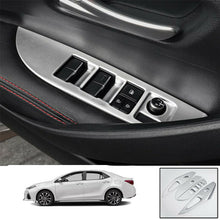 For Toyota Corolla 2019-2020 ABS silver Window lift panel switch cover trim 4PCS