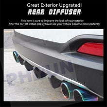 Universal 4Pcs Carbon Fiber Style PVC Rear Bumper Diffuser Molding Point Garnish