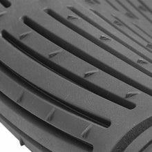 Gray All Weather Rubber Car Floor Mats - Heavy Duty Ridges Diamond Grid Heelpad