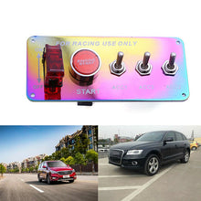 1* Car Triad Switch Panel ON-OFF Rocker Ignition One Button Start for Racing Car