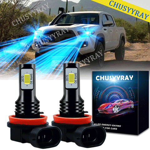 CHUSYYRAY H11 LED Headlight Low Beam Bulbs for Toyota Camry 2007-2014 100W 8000K