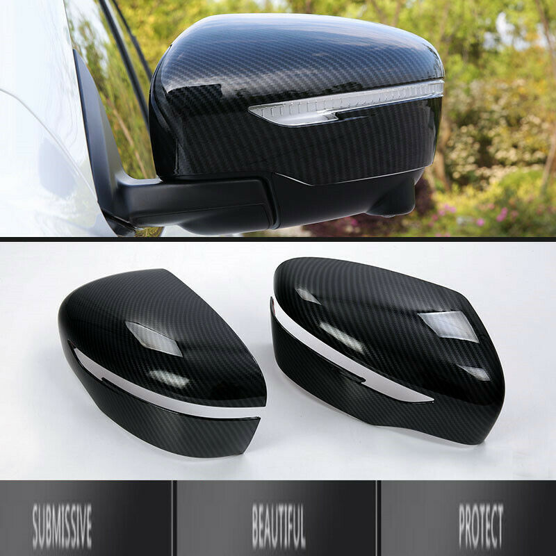 For Nissan Rogue 2014-2020 ABS Carbon Fiber car exterior rear view mirror cover