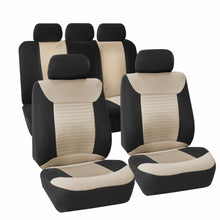 Seat Covers Premium Fabrics Universal Fitment Beige Black For Auto Car SUV Van