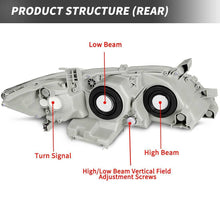 Headlights Assembly for 2007-2009 Toyota Camry Projector Headlamps Replacement