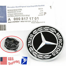 OEM 0008171701 For Mercedes Benz Hood Black Flat Laurel Wreath 3D Badge Emblem