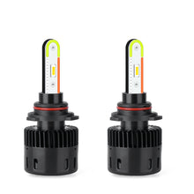Pair 9005 LED Headlight Smartphone Control RGB DRL Headlamps Bulbs Multi-Color