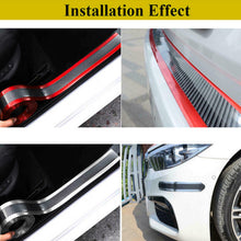 Accessories Car Sticker Door Sill Protector Rubber Plate Carbon Fiber Cover Trim