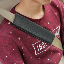 2x Car Safety Belt Covers PU Leather Seat Belt Shoulder Pad Black Accessories