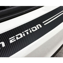 Accessories 4D Carbon Fiber Film Car Trunk Guard Plate Sticker Moulding Trim