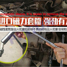 3/8 16mm Magnetic Spark Plug Socket Wrench Removal Tool 90mm Extended Version