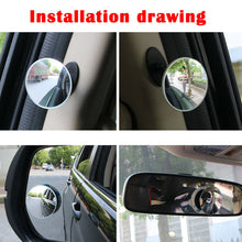 1Piece Car 360° Blind Spot Side Mirror Stick On Glass Adjustable Safety Lens