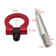 Car Front Bumper Screw Aluminum CNC T2 Towing Tow Hook Race Red Universal