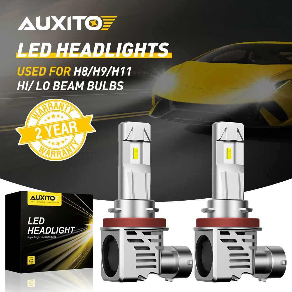 LED Headlight Kit H8 H9 H11 12000LM 6500K Super White High Power Low Beam Bulbs