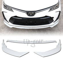 For 19-20 Toyota Corolla Painted White Front Body Kit Bumper Spoiler Lip 3PCS