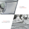 Chrome Housing Headlight Clear Corner Reflector for 92-96 F150/F250/F350/Bronco