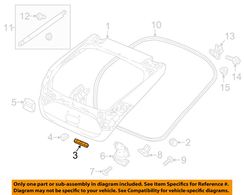 HONDA OEM 2017 Civic-Lift Gate Stopper Left 74829TGGA01