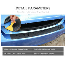 Carbon Fiber Car Rear Bumper Protector Corner Trim Sticker Accessories + Tool
